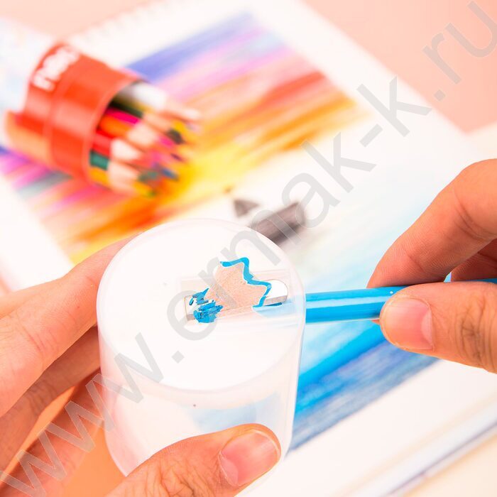 Карандаши  24цв ColoRun тополь /трехгранные + точилка /карт. тубус | Фото 9