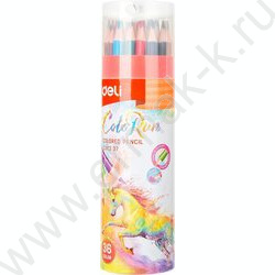 Карандаши  36цв ColoRun тополь /трехгранные + точилка /карт. тубус | Фото 1