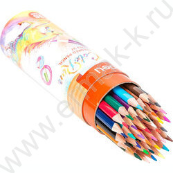 Карандаши  36цв ColoRun тополь /трехгранные + точилка /карт. тубус | Фото 3