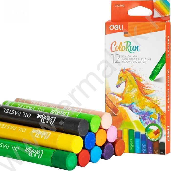 Пастель масляная 12цв  ColoRun /картон.кор. /европодвес | Фото 1