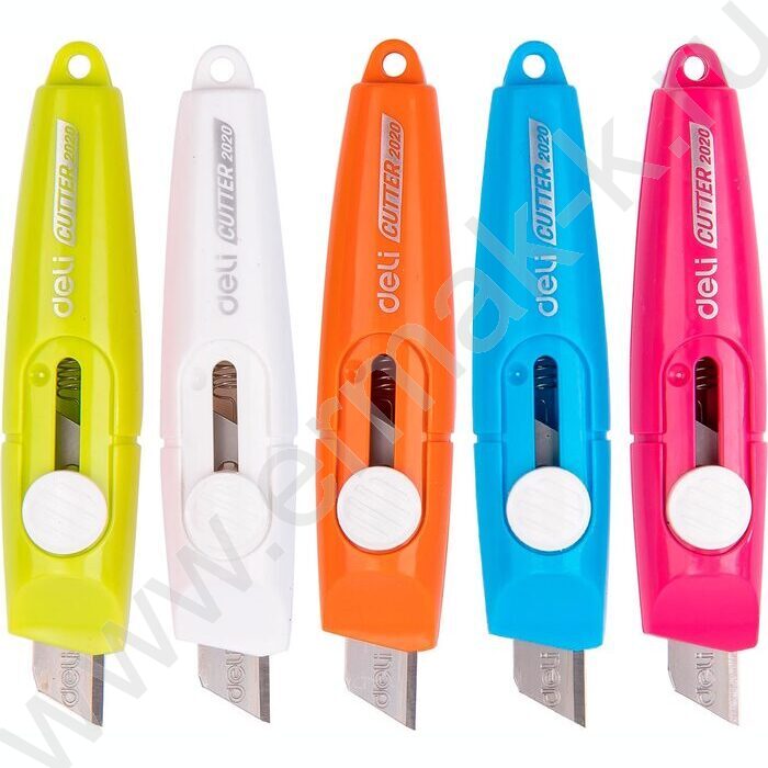 Нож канцелярский  9мм Vivid Mini фиксатор /ассорти, блистер | Фото 1