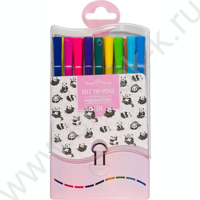 Фломастеры  18цв Happycolor в пл.пенале | Фото 1