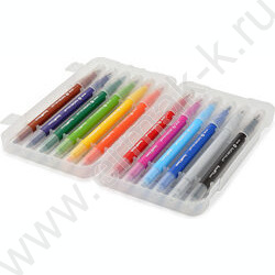 Фломастеры  12цв Funcolor кисточки двусторонние в пл.пенале | Фото 3