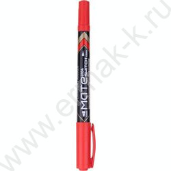 Маркер перм. /красный/ двустор. 0,5мм/1мм круг Mate | Фото 2