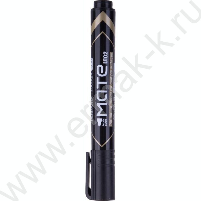 Маркер перм. /черный/ 1,5мм круг Mate   | Фото 2