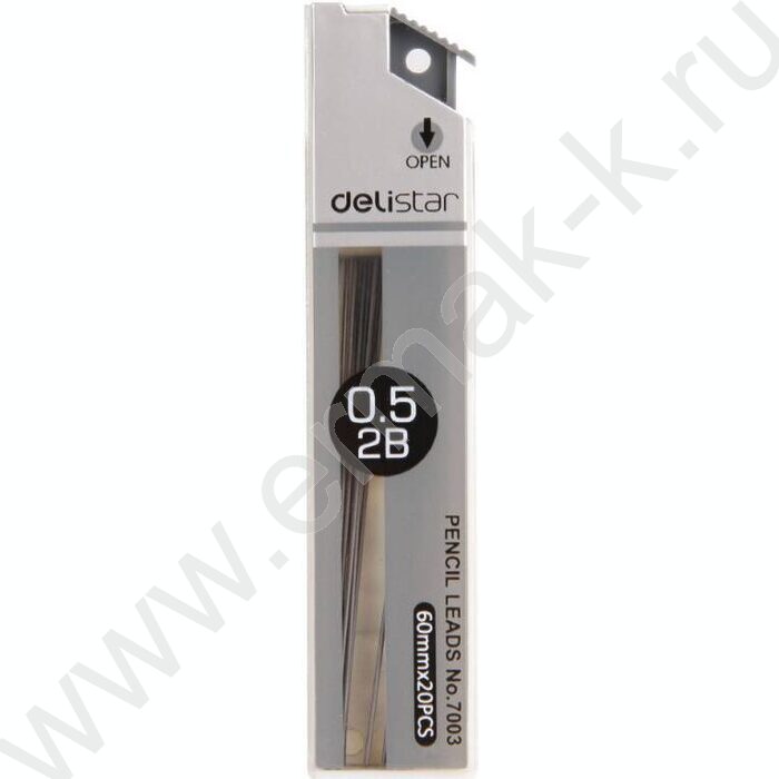 Грифель ч/гр 0,5мм 2В 20гриф / туба | Фото 2