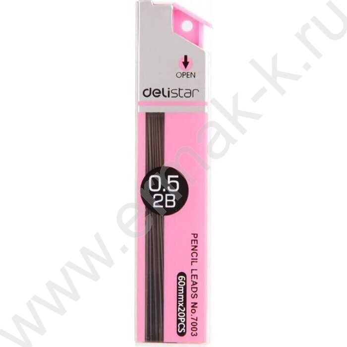 Грифель ч/гр 0,5мм 2В 20гриф / туба | Фото 3