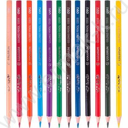 Карандаши  12цв ColoRun тополь /трехгранные /европодвес | Фото 4