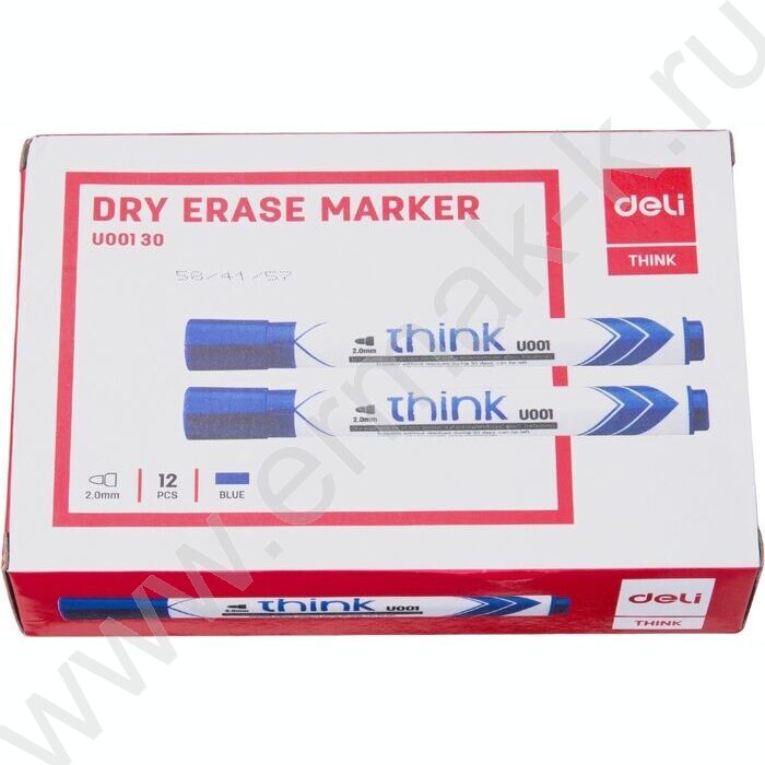 Маркер д/маркерных досок /синий/ 2мм круг Think | Фото 4