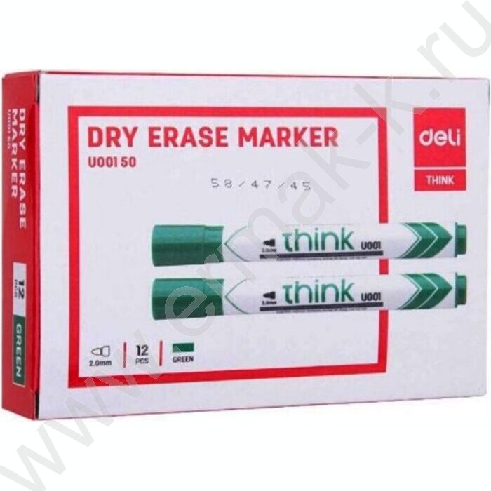 Маркер д/маркерных досок /зеленый/ 2мм круг Think | Фото 3