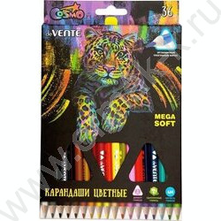 Карандаши  36цв Trio Mega Soft /трехгранные/ 4М, d грифеля-3мм к/кор | Фото 1