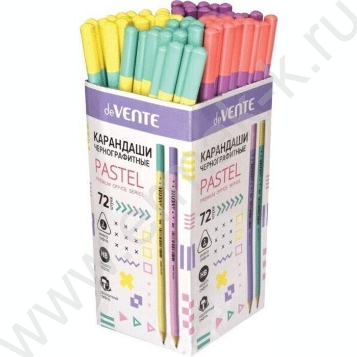 Карандаш ч/гр HB Pastel 2мм, трехгран, заточенный, цвет - ассорти в пастельных тонах | Фото 2