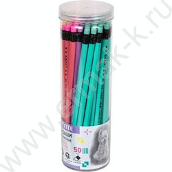 Карандаш ч/гр с ластиком HB "Pastel" 2мм, заточенный, цвет - ассорти в пастельных тонах | Фото 2