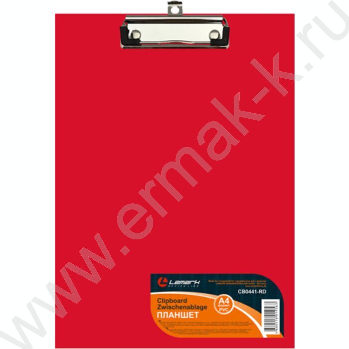 Клипборд А4 красный 2мм PVC | Фото 1