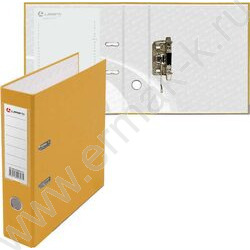 Файл 80мм PP собранный метал.окантовка желтый с карманом | Фото 2