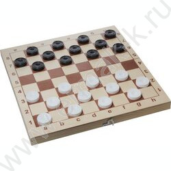 Шашки поле 29см*29см (пласт.фишки в дер.упаковке) | Фото 1