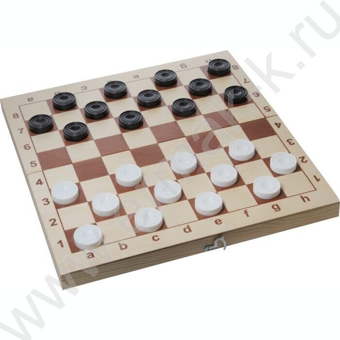 Шашки поле 29см*29см (пласт.фишки в дер.упаковке) | Фото 1