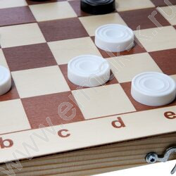 Шашки поле 29см*29см (пласт.фишки в дер.упаковке) | Фото 3