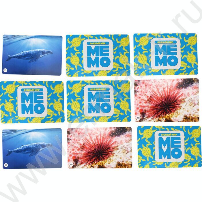 Мемо Водный мир 50 карточек | Фото 1