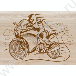 Набор д/творчества Выжигание.Доски для выжигания 2 шт "Квадроцикл и Мотоцикл" (блистер) | Фото 4