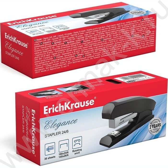 Степлер №24/6  20л пластик Elegance half-strip /2режима скрепления/ ассорти | Фото 2