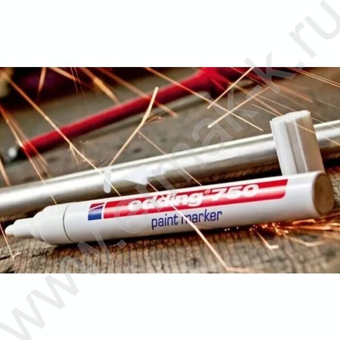 Маркер д/пром. графики - лак /белый / 2-4мм круг Edding | Фото 2