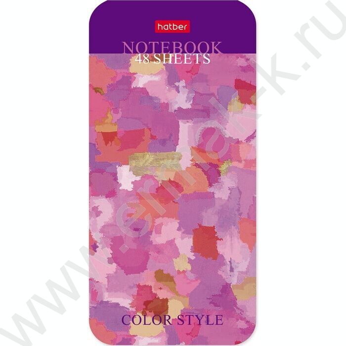 Блокнот  48л А6 "Color style" /линейка /фигурная высечка /4вида | Фото 1