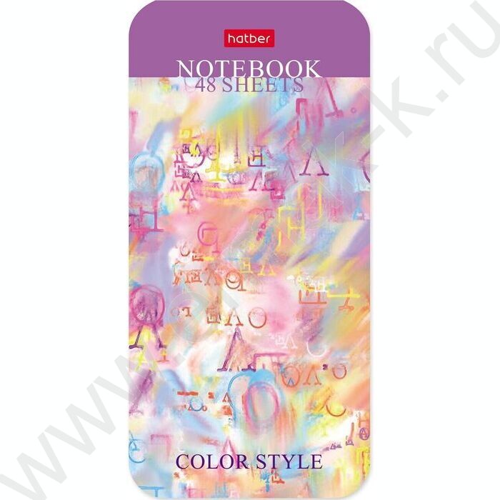 Блокнот  48л А6 "Color style" /линейка /фигурная высечка /4вида | Фото 2