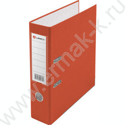 Файл 80мм PP собранный метал.окантовка оранжевый с карманом | Фото 1