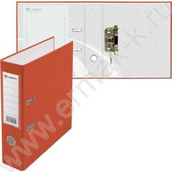 Файл 80мм PP собранный метал.окантовка оранжевый с карманом | Фото 2