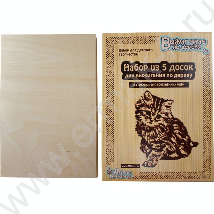 Набор д/творчества Выжигание.Доски для выжигания 5 шт "Без рисунка. Для собственных идей" | Фото 2