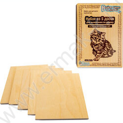 Набор д/творчества Выжигание.Доски для выжигания 5 шт "Без рисунка. Для собственных идей" | Фото 4