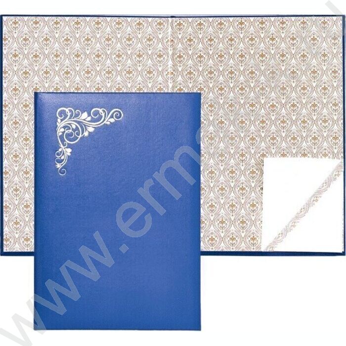 Папка адресная "Виньетка" бум/винил синяя | Фото 1