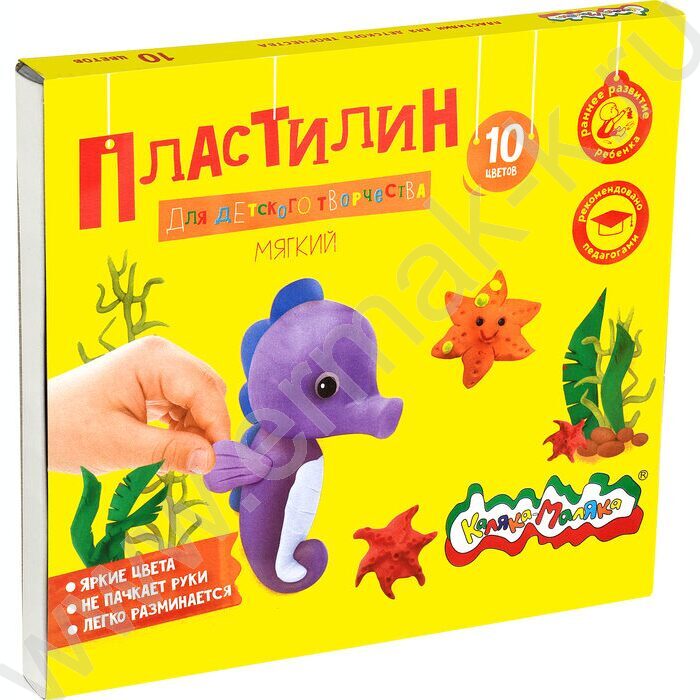 Пластилин  10цв 150г Каляка-Маляка+стек д/творчества | Фото 2