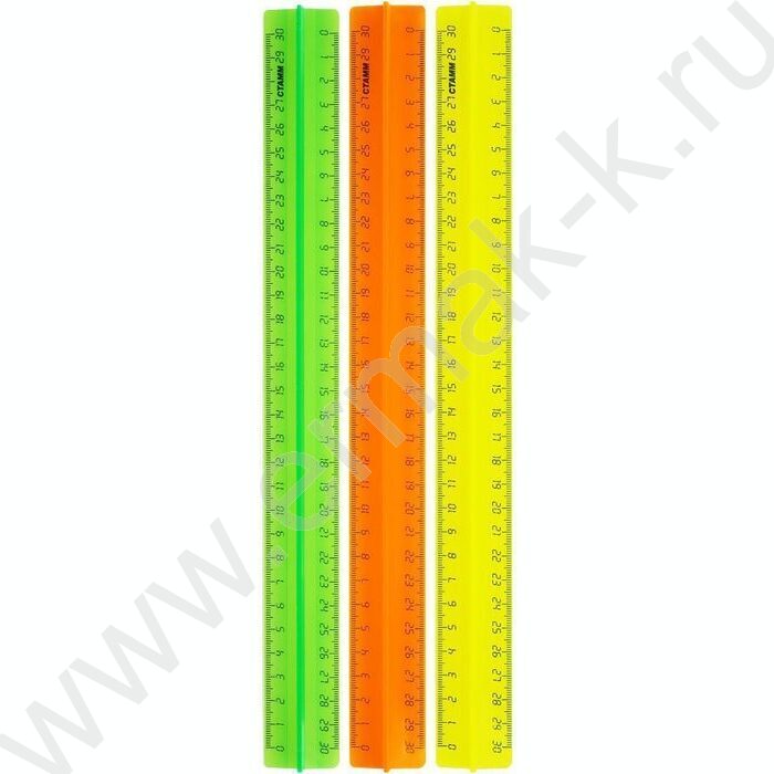 Линейка пл 30см с держателем флюор прозр. | Фото 2