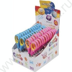 Ножницы для левшей 12,4см детские Cosmo Lefthander прорезин кольца, ассорти, картон. дисплей | Фото 2