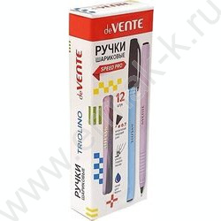 Ручка шар Triolino Pastel синяя 0,7мм /игла, трехгран. корпус - ассорти, ультра гладкое письмо | Фото 6