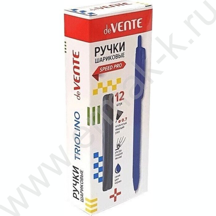 Ручка шар Triolino Office синяя 0,7мм /игла, трехгран. темно-синий корпус, ультра гладкое письмо | Фото 3