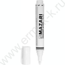 Маркер перм. /белый/ 2мм круг Arctica перезаправляемый | Фото 1