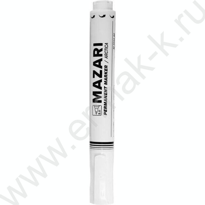 Маркер перм. /белый/ 2мм круг Arctica перезаправляемый | Фото 2