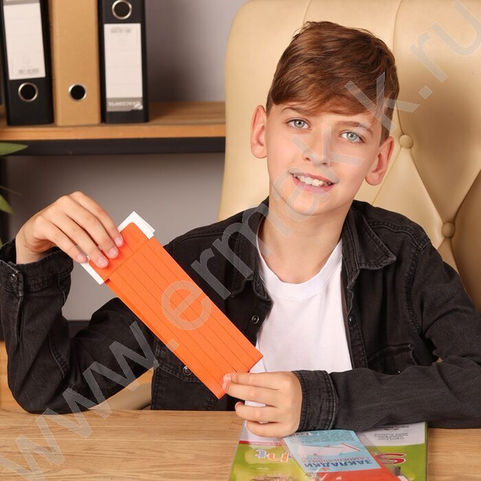 Закладки-ляссе самоклеящиеся оранжевые /упаковка 6шт/ | Фото 4