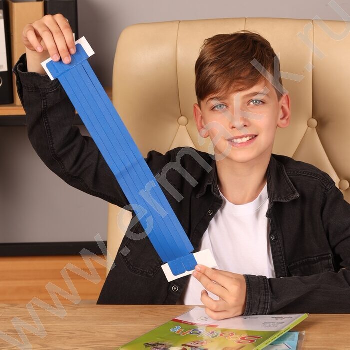 Закладки-ляссе самоклеящиеся голубые /упаковка 6шт/ | Фото 3