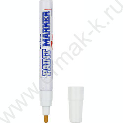 Маркер-краска /белый/ 4мм круг /нитро-основа | Фото 1