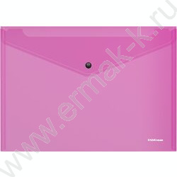 Папка-конверт на кнопке А4 Glossy Vivid полупрозрач. /ассорти | Фото 3