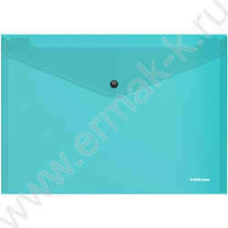 Папка-конверт на кнопке А4 Glossy Vivid полупрозрач. /ассорти | Фото 4