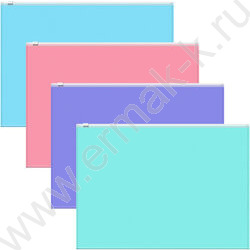 Папка-конверт на молнии А4 Zip Fizzy Pastel ассорти | Фото 1