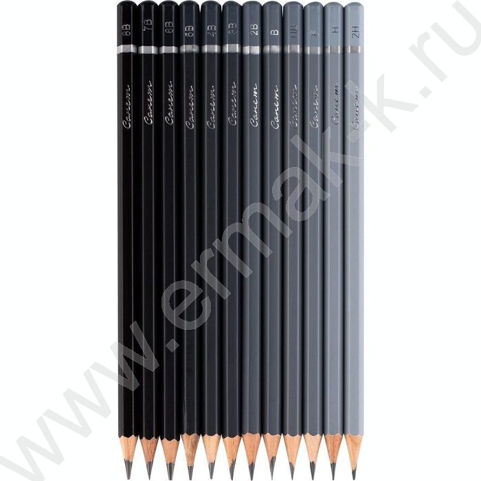 Карандаш ч/гр /набор 12шт/ 2H-8B Сонет | Фото 2
