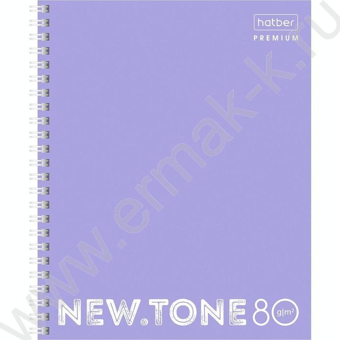 Тетрадь  80л клетка/спираль "NEWtone PASTEL Лаванда" /глянц. лам. /перфорация | Фото 1