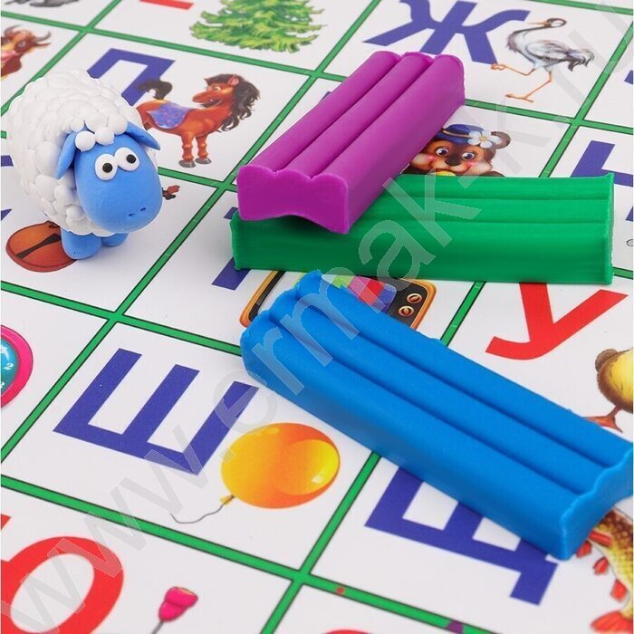 Накладка на стол для лепки А3+ Алфавит пластик | Фото 2