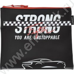 Папка д/тетрадей A5 24,5x20см "Strong" силикон, на молнии | Фото 1